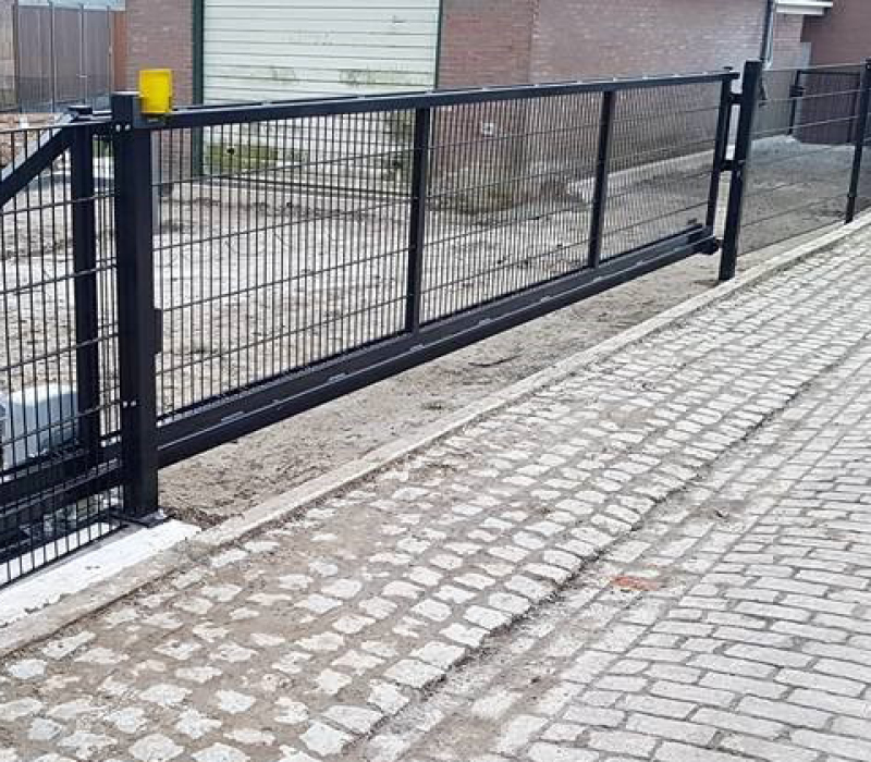 Schuifpoort - Dubbelstaafmat gecoat